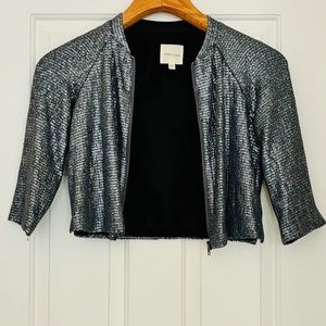Silence and Noise Silver Sequined jacket